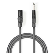 ND-XLR-6.5ST-1.5 XLR (m) naar 6,35mm Jack Stereo (m) Audiokabel - 1,5 meter - Koperen Aders