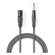 ND-XLR-6.5ST-5 XLR (m) naar 6,35mm Jack Stereo (m) Audiokabel - 5 meter - Koperen Aders