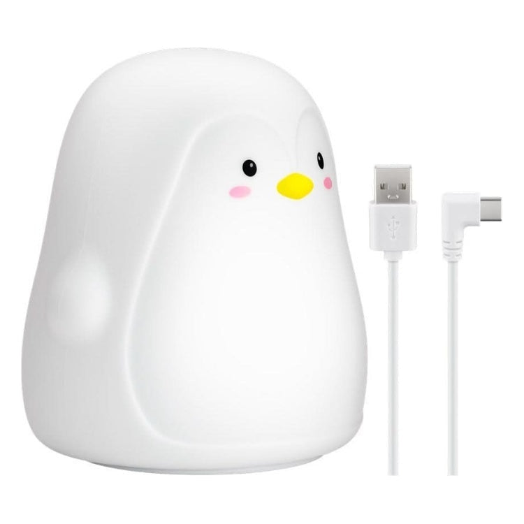 NL-PG LED-nachtlampje "pinguïn" - Warm wit en RGB-kleuren, aanraakbediening - oplaadbaar
