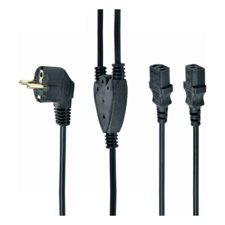 NS-2xC13-2 C13 kabel - Splitter naar 2 x C13 - Zwart