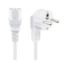 NS-C13-3-WT C13 kabel - 3 meter - schukostekker naar C13 - haaks - Wit