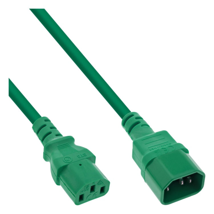 NS-C13-C14-GR-2 2 meter C13 - C14 verlengkabel - Groen