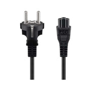 NS-C5-R-1.8-ZW C5 kabel - 1,8 meter - recht- schukostekker naar C5 - Zwart