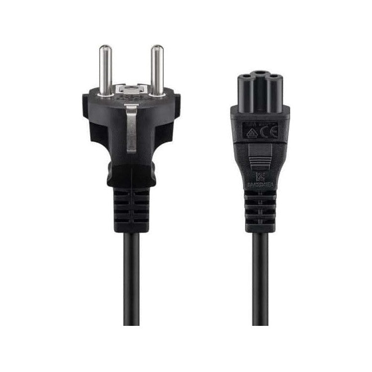 NS-C5-R-1-ZW C5 kabel - 1 meter - schukostekker naar C5 - Zwart