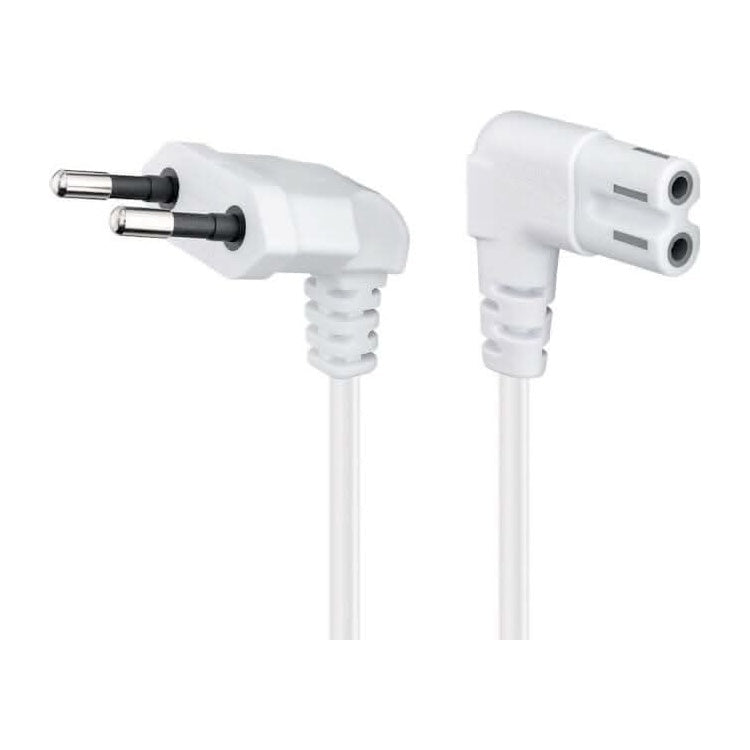 NS-C7-2H-2-WT C7 kabel - 2 meter - Eurostekker naar C7 - 2xhaaks - Wit