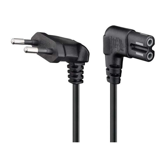 NS-C7-2H-2-ZW C7 kabel - 2 meter - Eurostekker naar C7 - 2xhaaks - Zwart