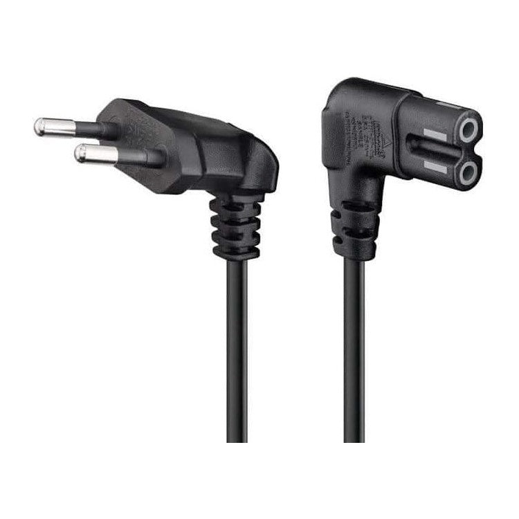 NS-C7-2H-3-ZW C7 kabel - 3 meter - Eurostekker naar C7 - 2xhaaks - Zwart