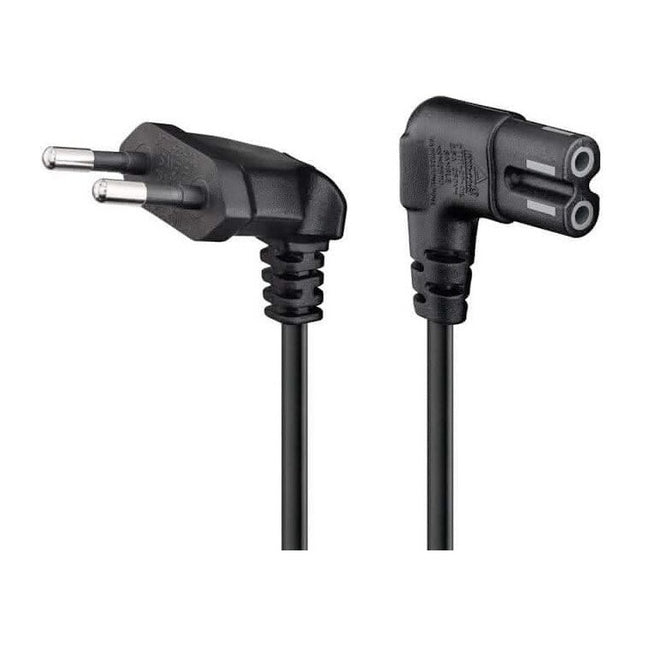NS-C7-2H-5-ZW C7 kabel - 5 meter - Eurostekker naar C7 - 2xhaaks - Zwart