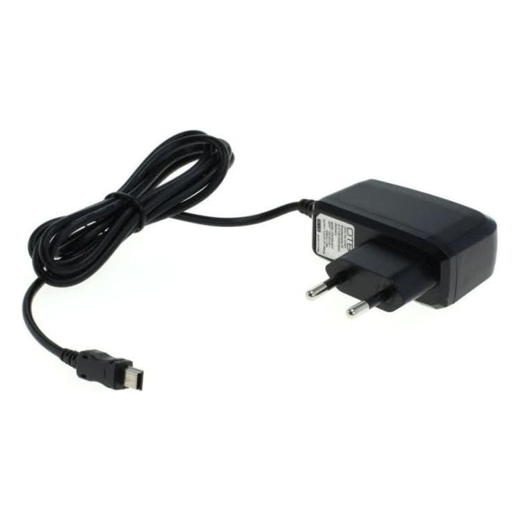 OTB-5V1A-MN Thuislader met USB mini B - Vaste kabel - 1,1 meter - Zwart
