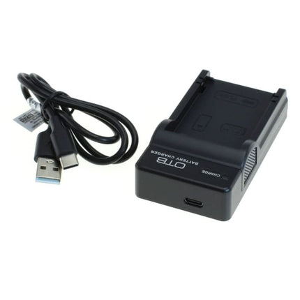 OTB lader voor camera accu - Geschikt voor Canon LP-E8 - Zwart