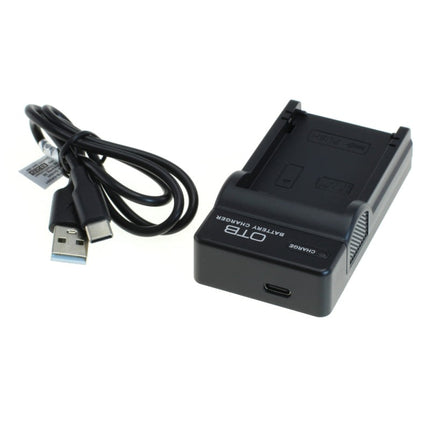 OTB lader voor camera accu - Geschikt voor Canon LP-E8 - Zwart