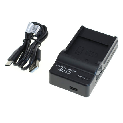 OTB lader voor camera accu - Geschikt voor Casio NP-40 / Kodak LB-060 - Zwart