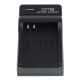 OTB lader voor camera accu - Geschikt voor Fuji NP-60 / Samsung SLB-0837 / Kodak KLIC-5001 - Zwart