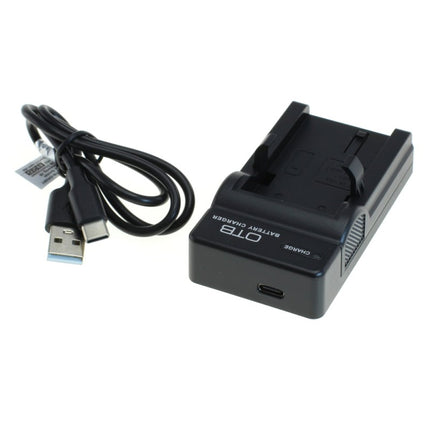 OTB lader voor camera accu - Geschikt voor Nikon EN-EL1 / Minolta NP-800 - Zwart