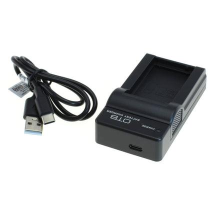 OTB lader voor camera accu - Geschikt voor Nikon EN-EL20 / EN-EL22 / EN-EL24 - Zwart