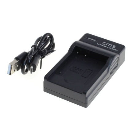 OTB lader voor camera accu - Geschikt voor Panasonic DMW-BCK7 / DMW-BCK7E - Zwart