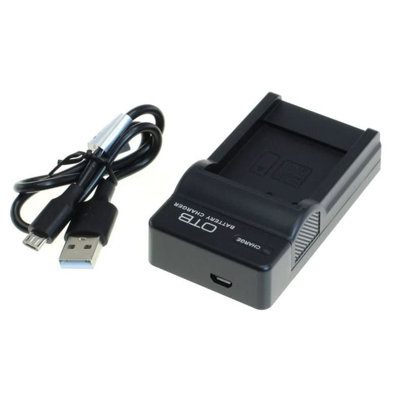 OTB lader voor camera accu - Geschikt voor Sony BN1 / Casio NP-120 - Zwart