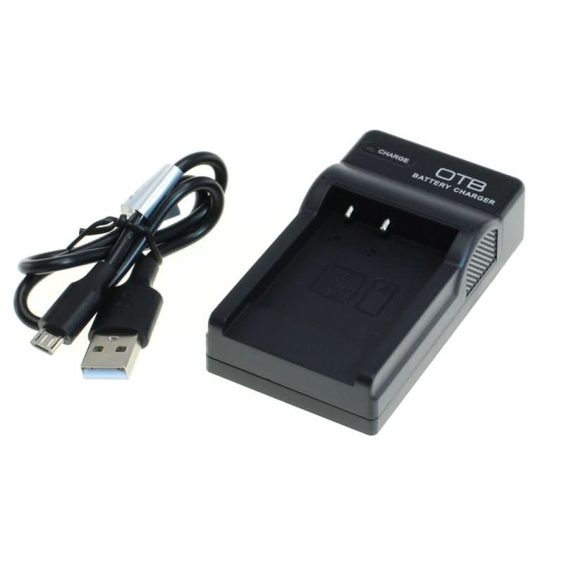 OTB lader voor camera accu - Geschikt voor Sony BN1 / Casio NP-120 - Zwart