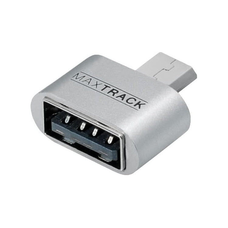 OTG2.0-MC-AF-A Compacte Micro-USB naar female USB-A adapter - USB OTG (On-The-Go) - Zilvergrijs - USB 2.0