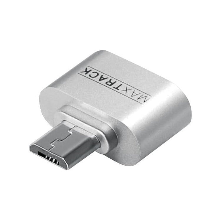OTG2.0-MC-AF-A Compacte Micro-USB naar female USB-A adapter - USB OTG (On-The-Go) - Zilvergrijs - USB 2.0