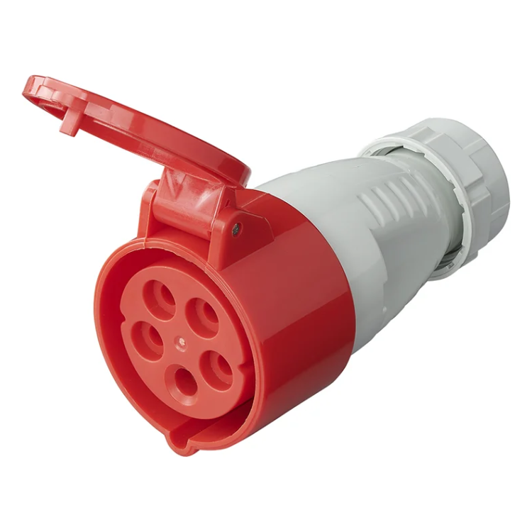 PAT-CEE5-CD CEE Contrastekker - 16A - 5-polig - 400V - IP44 - Wit/rood