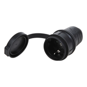 PAT-SCH-C Contrastekker Schuko 16A - 230V - IP44 - Kunststof - Zwart