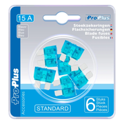 PAT-ZKR-15A-6 Standaard Steekzekeringen 15A - Blauw - 6 Stuks (Blisterverpakking)