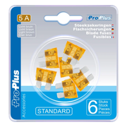 PAT-ZKR-5A-6 Standaard Steekzekeringen 5A - 6 Stuks - Licht bruin (Blisterverpakking)