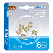 PAT-ZKR-MN-7.5A-6 Steekzekeringen Mini 7,5A - Bruin - 6 stuks in blister