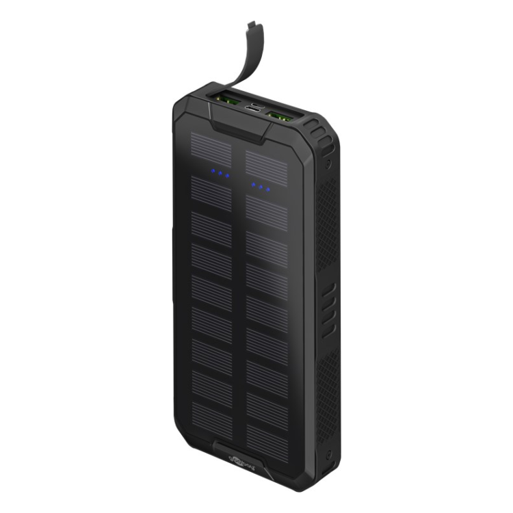 PB-SLR-PD-20.000 20.000 mAh Solar powerbank  - 1x USB-C + 2x USB-A - Zaklamp - Met PD & QuickCharge 3.0 - IP44