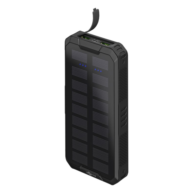 PB-SLR-PD-20.000 20.000 mAh Solar powerbank  - 1x USB-C + 2x USB-A - Zaklamp - Met PD & QuickCharge 3.0 - IP44