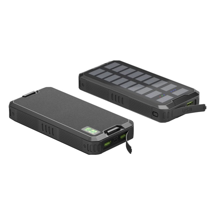 PB-SLR-PD-20.000 20.000 mAh Solar powerbank  - 1x USB-C + 2x USB-A - Zaklamp - Met PD & QuickCharge 3.0 - IP44
