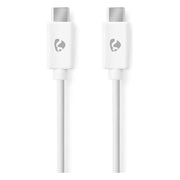 1 meter Nedis USB-C naar USB-C kabel - USB 2.0 - 60 W - Wit