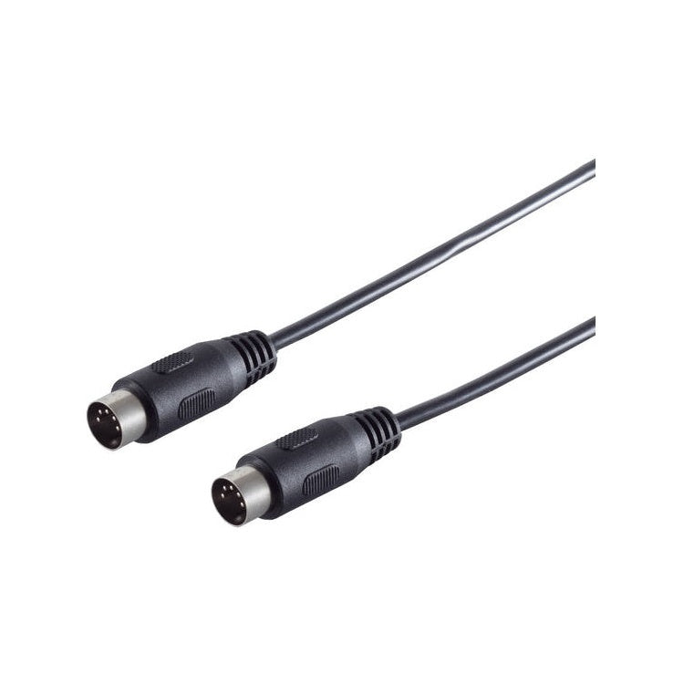 2,5 meter DIN-audiokabel - 5-polige DIN male naar male - Zwart
