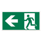 PU-1270150503 PickUp sticker - vluchtweg linksaf - Groen -  30x15 cm