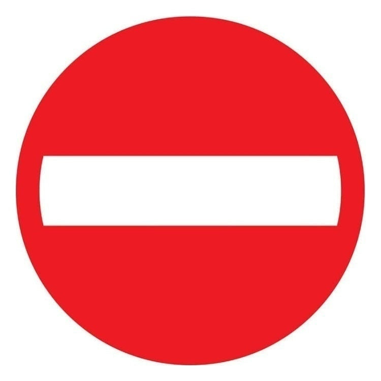 PU-1270180809 Pickup bord verboden doorgang- rond - diameter 18 cm