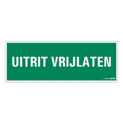 PU-1270331282 Bord uitrit vrijlaten - Groen - wit - 33x12 cm
