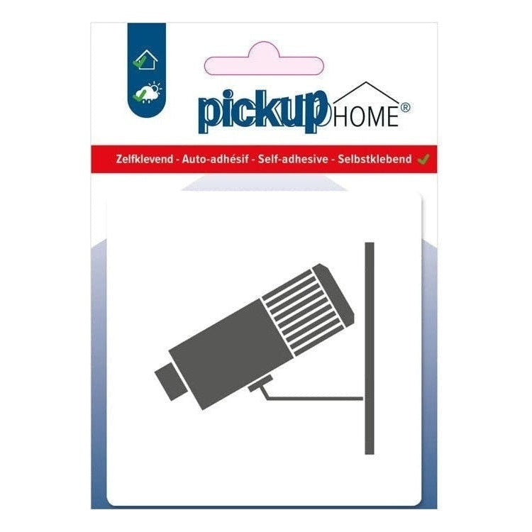 PU-4212090105 Pickup  bord Route Acryl bordje camerabewaking - 9x9 cm