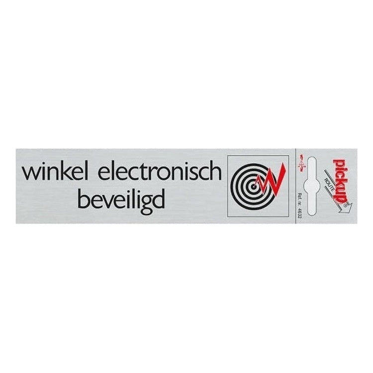 PU-4632 Pickup bord Route Alulook - Winkel elektronische beveiligd - 16,5x4,4 cm