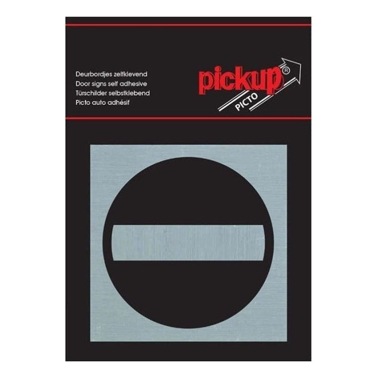 PU-4816 Pickup bord Route Alu Picto - verboden toegang - 8x8 cm