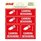 PU-P168-15-4 PickUp sticker - Camerabewaking  - 4 op 1-  15x15 cm