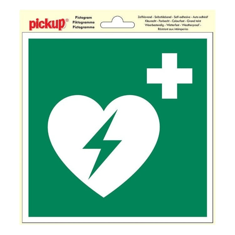 PU-P603-20 Sticker - AED - 20x20 cm