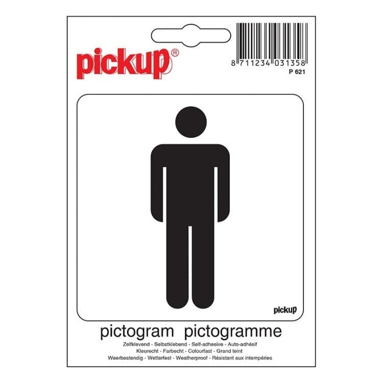 PU-P621 PickUp sticker - Heren - 10x10 cm