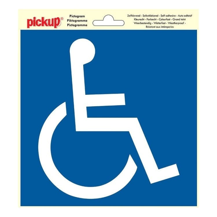 PU-P622-20 PickUp sticker - Toegankelijk voor rolstoel - 20x20 cm