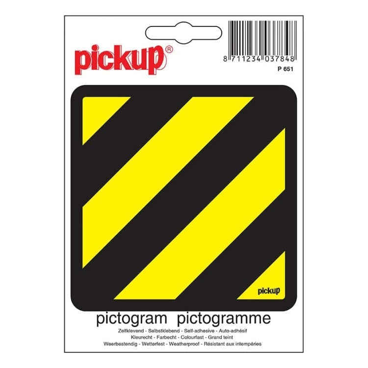 PU-P651 Pickup pictogram niet met water blussen - 10x10 cm