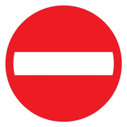 PU-P809-20 Pickup bord - zelfklevend - verboden toegang - Rond - Diameter 20 cm