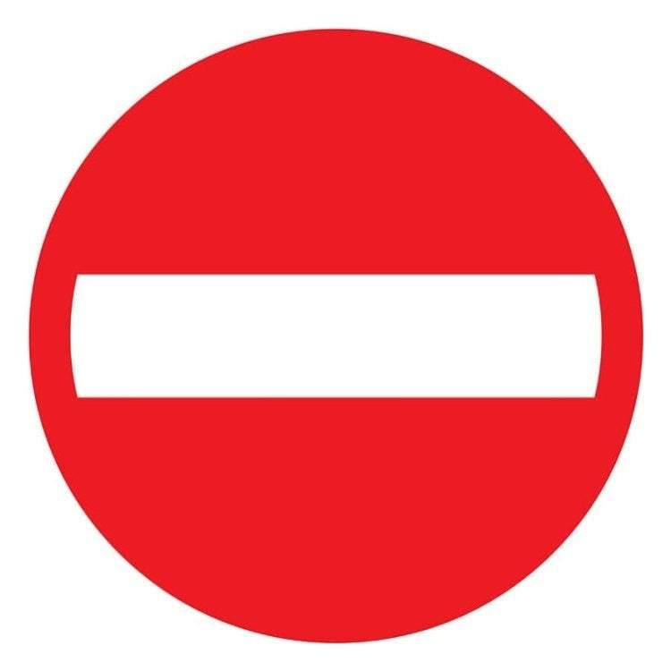 PU-P809-20 Pickup bord - zelfklevend - verboden toegang - Rond - Diameter 20 cm