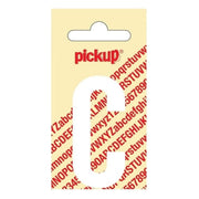 PU-WT-60mm-C PickUp sticker - Plakletter  C - Nobel - Wit - 60 mm