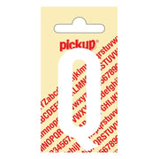 PU-WT-60mm-Q PickUp sticker - Plakletter  Q - Nobel - Wit - 60 mm