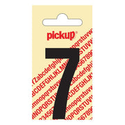 PU-ZW-60mm-7 PickUp sticker - Plakcijfer 7 - Nobel - Zwart - 60 mm